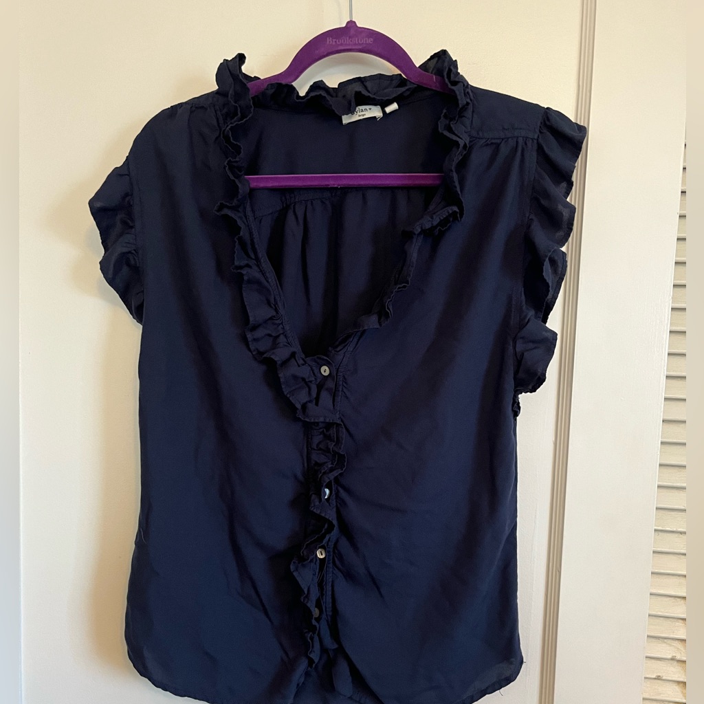 Dylan Ruffled Linen Shirt